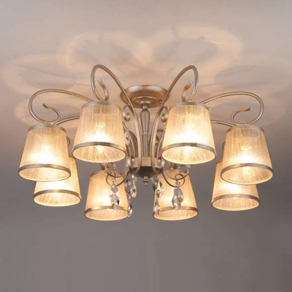 Потолочная люстра 60065/8 серебро ЕВРОСВЕТ