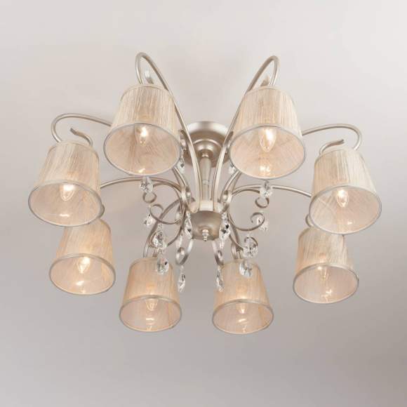 Потолочная люстра 60065/8 серебро ЕВРОСВЕТ