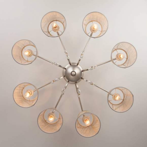 Потолочная люстра 60065/8 серебро ЕВРОСВЕТ