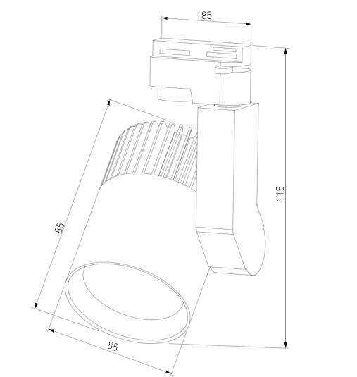 Однофазный LED светильник 30W 4200К для трека Accord Elektrostandard Accord Белый 30W 4200K (LTB20) однофазный (a039567)