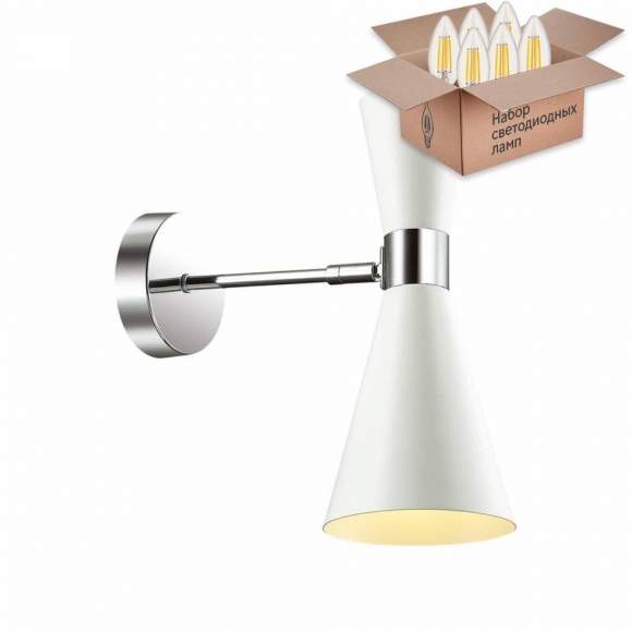 Бра с лампочкой Lumion Quinn 3661/1W+Lamps E14 Свеча