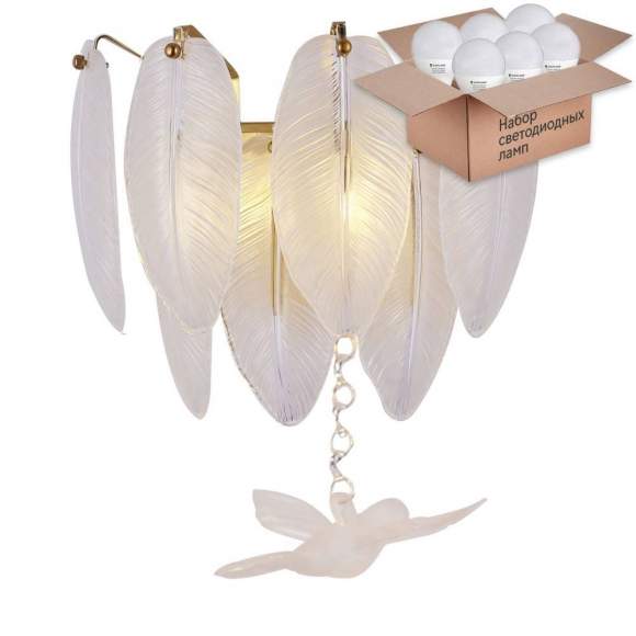 Настенный светильник с лампочками Favourite Philomela 3054-2W+Lamps E14 P45 Настенный светильник с лампочками Favourite Philomela 3054-2W+Lamps E14 P45