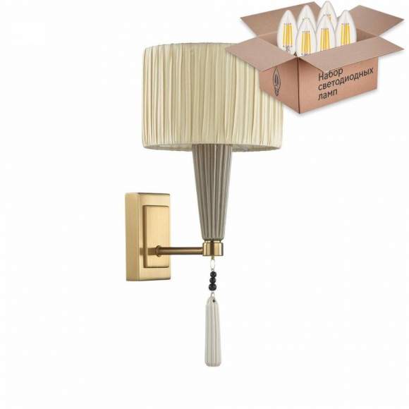 Бра Odeon Latte с лампочкой 5403/1W+Lamps E14 Свеча