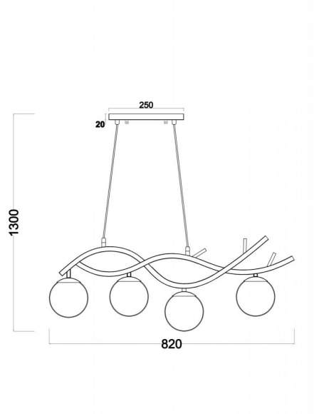 Подвесной светильник Rosella Freya FR8014PL-04BS
