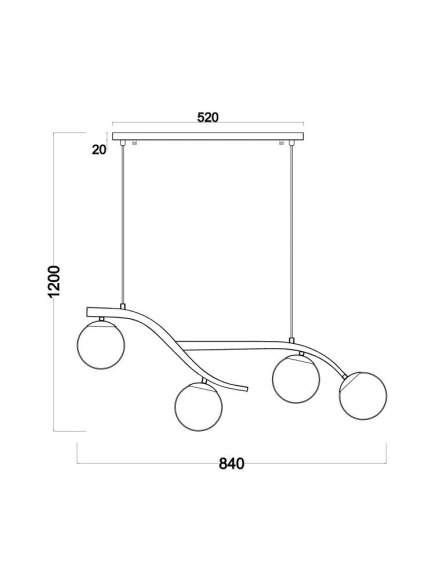 Подвесной светильник Rosella Freya FR8014PL-04BS
