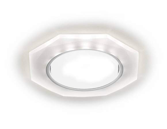 G216 CH/WH Встраиваемый точечный светильник GX53 с LED подсветкой Ambrella light Compo