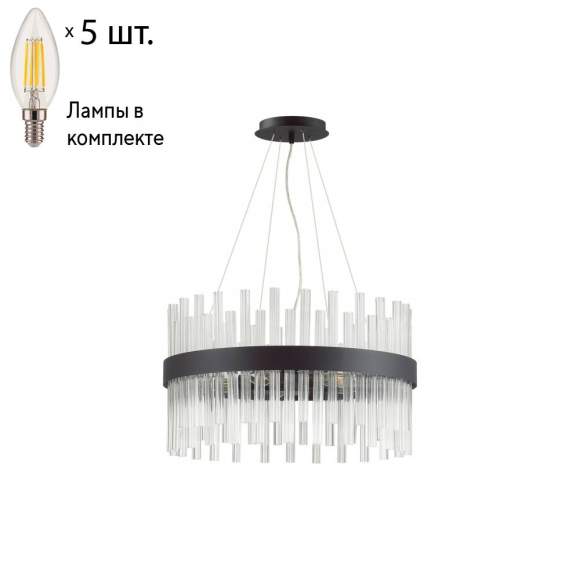 Подвесная люстра с лампочками Lumion Mitsuko 5272/5+Lamps E14 Свеча
