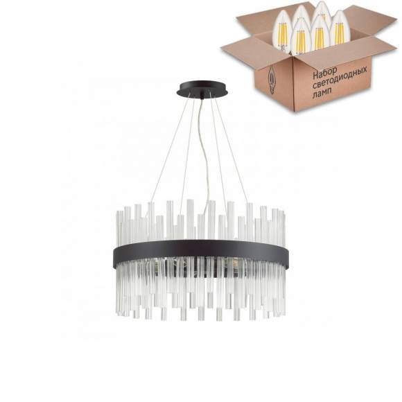 Подвесная люстра с лампочками Lumion Mitsuko 5272/5+Lamps E14 Свеча