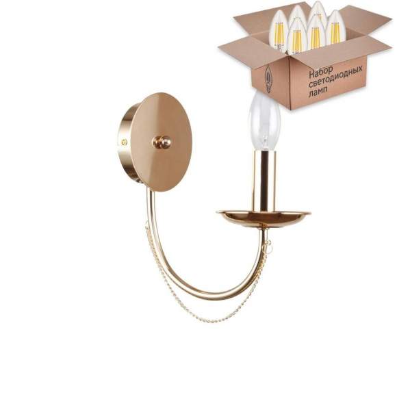 Бра с лампочкой F-Promo Plini 2591-1W+Lamps E14 Свеча Бра с лампочкой F-Promo Plini 2591-1W+Lamps E14 Свеча