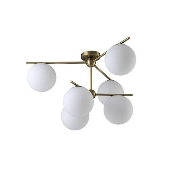 Потолочная люстра Crystal Lux с лампочками FELIZ SP-PL6 BRONZE/WHITE+Lamps E27 P45 Потолочная люстра Crystal Lux с лампочками FELIZ SP-PL6 BRONZE/WHITE+Lamps E27 P45