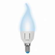 Диммируемая светодиодная лампа E14 7W 4000K (белый) Uniel LED-CW37 7W-4000K-E14-FR-DIM PLP01WH (UL-00004298)