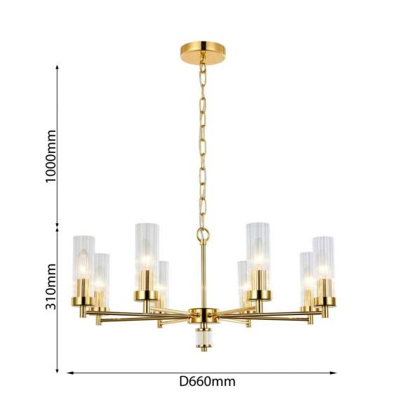 Подвесная люстра с лампочками Favourite Aesthetic 2673-8P+Lamps E14 Свеча Подвесная люстра с лампочками Favourite Aesthetic 2673-8P+Lamps E14 Свеча