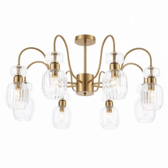 Люстра на штанге Escada 1141/8PL E14*60W Antigue copper/Clear