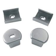 4шт. Крепежные скобы и заглушки для алюминиевого профиля Uniel UFE-N07 SILVER A POLYBAG (UL-00000627)