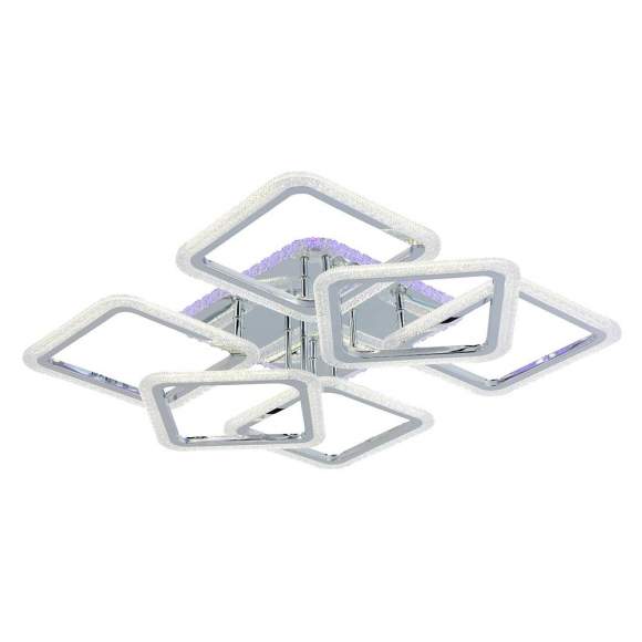 Светодиодная диммируемая люстра с ПДУ Profit Light 8087/6 CHR 168W+11W RGB