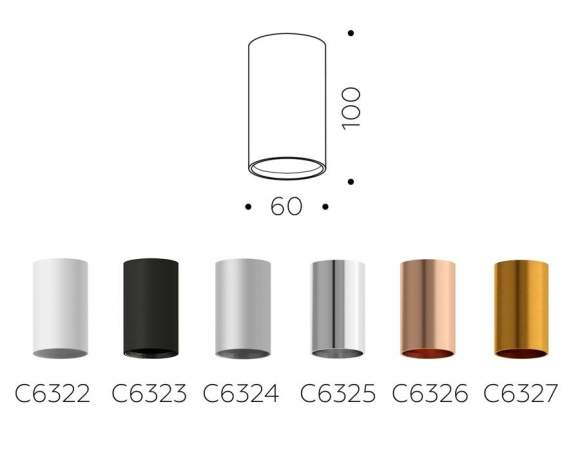 Корпус светильника накладной для насадок D60mm Ambrella light Diy Spot C6324