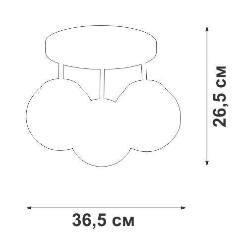 Потолочный светильник Vitaluce V3962-1/3PL