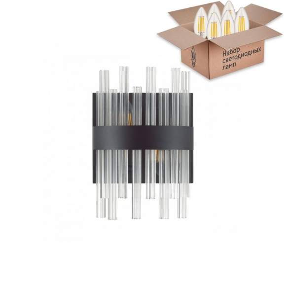 Бра с лампочками Lumion Mitsuko 5272/2W+Lamps E14 Свеча Бра с лампочками Lumion Mitsuko 5272/2W+Lamps E14 Свеча