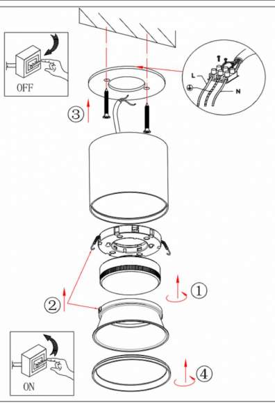 Накладной светильник Эра OL8 GX53 WH/GD (Б0048536)