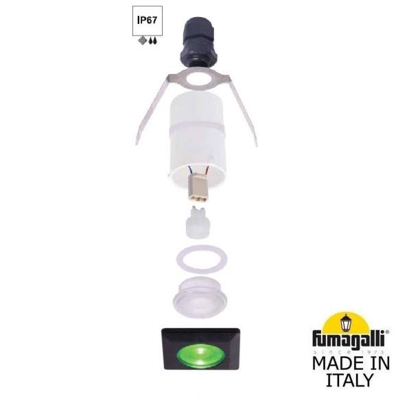 Уличный встраиваемы светильник Fumagalli TERESA SQUARE 2L4.000.000.LXZ1L