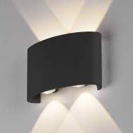 Уличный настенный светодиодный светильник Elektrostandard 1555 TECHNO LED TWINKY DOUBLE черный (a049672)