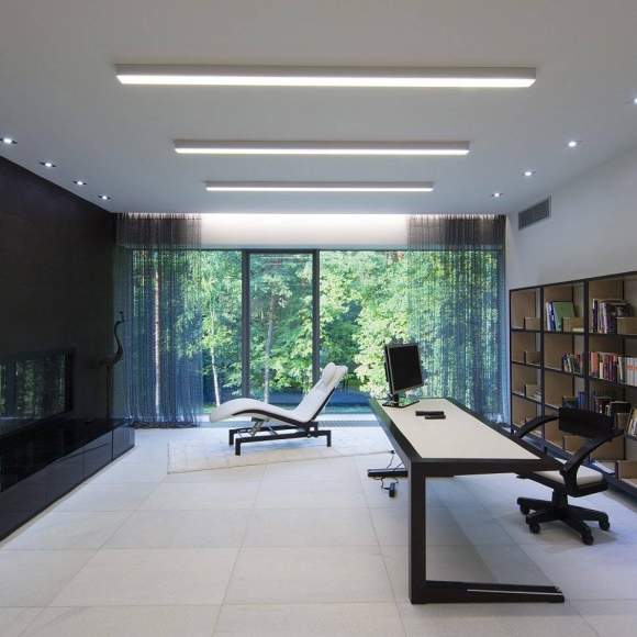 Линейный светодиодный накладной односторонний светильник 103см 20W 6500K матовое серебро (101-100-30-103) Линейный светодиодный односторонний светильник Elektrostandard Grand