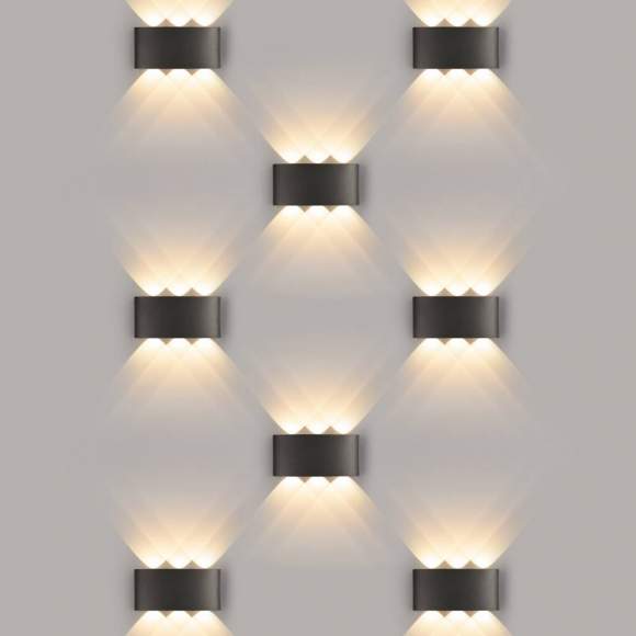 Уличный настенный светодиодный светильник Elektrostandard 1551 TECHNO LED TWINKY TRIO черный (a049671)