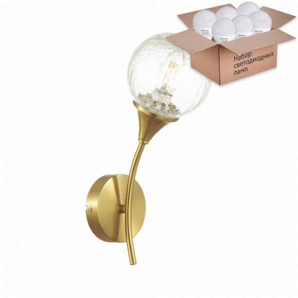 Бра с лампочкой Lumion Yoko 4558/1W+Lamps E14 P45