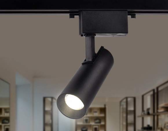 Однофазный LED светильник 10W 4200К для трека Ambrella light Track System GL5858 BK Однофазный LED светильник 10W 4200К для трека Ambrella light Track System GL5858 BK