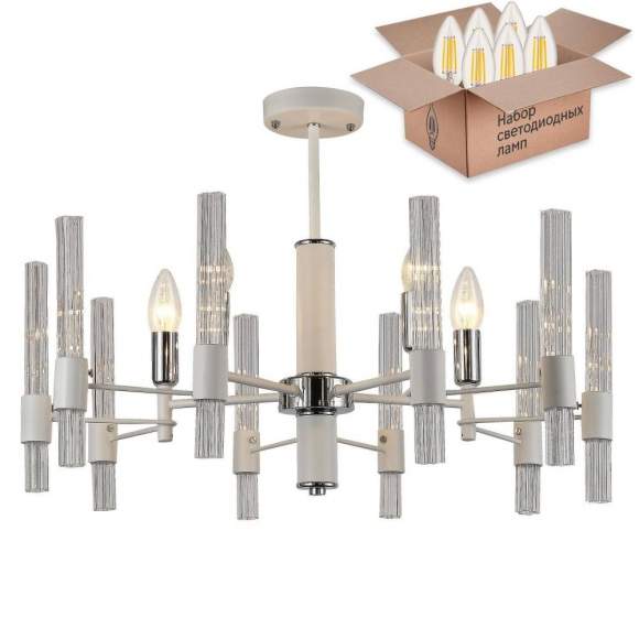 Подвесная люстра с лампочками F-Promo Supreme 2539-5P+Lamps E14 Свеча