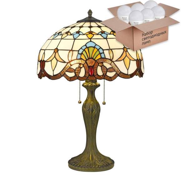 Настольная лампа с лампочками Velante 830-804-02+Lamps E27 P45 Настольная лампа с лампочками Velante 830-804-02+Lamps E27 P45