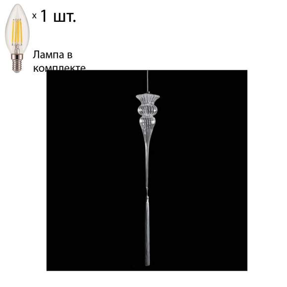 Подвесной светильник Crystal Lux с лампочкой Ki SP1+Lamps E14 Свеча