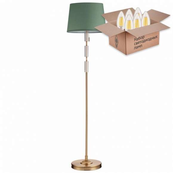 Торшер с лампочкой Odeon Light London 4887/1F+Lamps Е27 Свеча Торшер с лампочкой Odeon Light London 4887/1F+Lamps Е27 Свеча