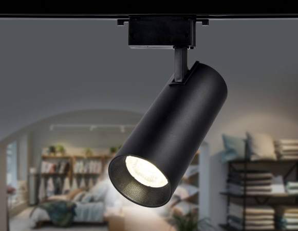 Однофазный LED светильник 20W 4200К для трека Ambrella light Track System GL5859 BK Однофазный LED светильник 20W 4200К для трека Ambrella light Track System GL5859 BK