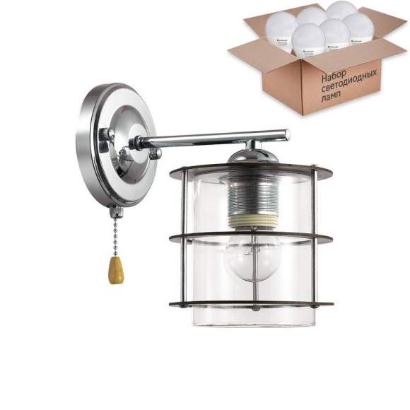 Бра с лампочкой Lumion Rotondum 3504/1W+Lamps E27 P45