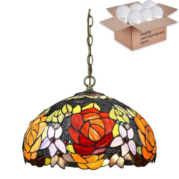 Подвесной светильник с лампочками Velante 828-806-02+Lamps E27 P45