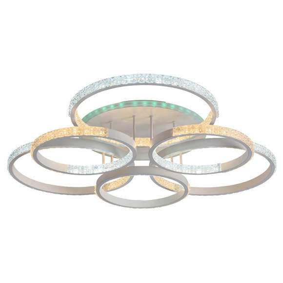 Светодиодная диммируемая люстра с ПДУ Profit Light 8047/3+3 WHT 180W+8W RGB Светодиодная диммируемая люстра с ПДУ Profit Light 8047/3+3 WHT 180W+8W RGB