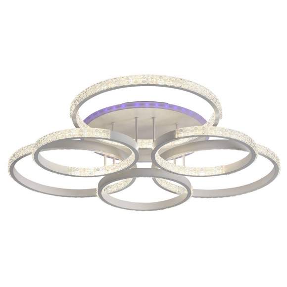 Светодиодная диммируемая люстра с ПДУ Profit Light 8047/3+3 WHT 180W+8W RGB Светодиодная диммируемая люстра с ПДУ Profit Light 8047/3+3 WHT 180W+8W RGB