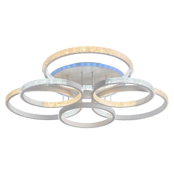 Светодиодная диммируемая люстра с ПДУ Profit Light 8047/3+3 WHT 180W+8W RGB Светодиодная диммируемая люстра с ПДУ Profit Light 8047/3+3 WHT 180W+8W RGB