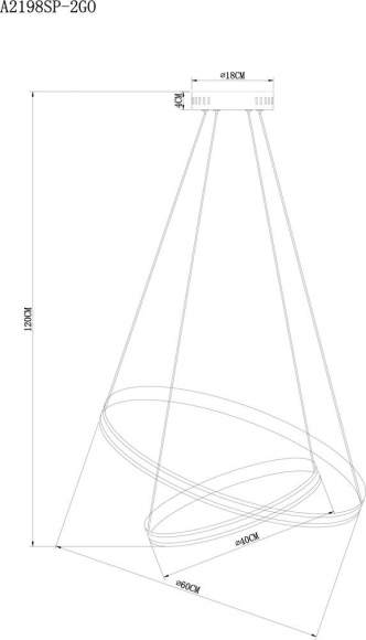 Подвесная люстра с пультом ДУ Arte Lamp Meridiana A2198SP-2GO
