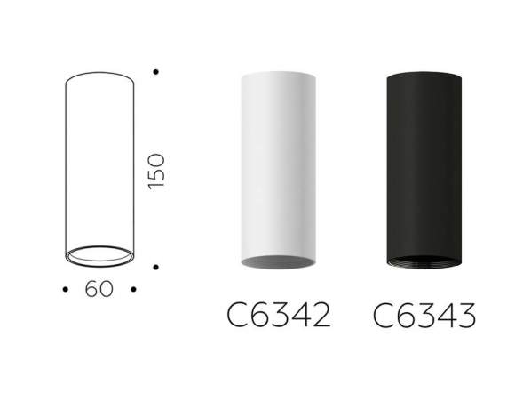 Корпус светильника накладной для насадок D60mm Ambrella light Diy Spot C6342