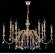 Люстра подвесная Crystal Lux с лампочками MERCEDES SP6+6 GOLD/COLOR+Lamps E14 Свеча