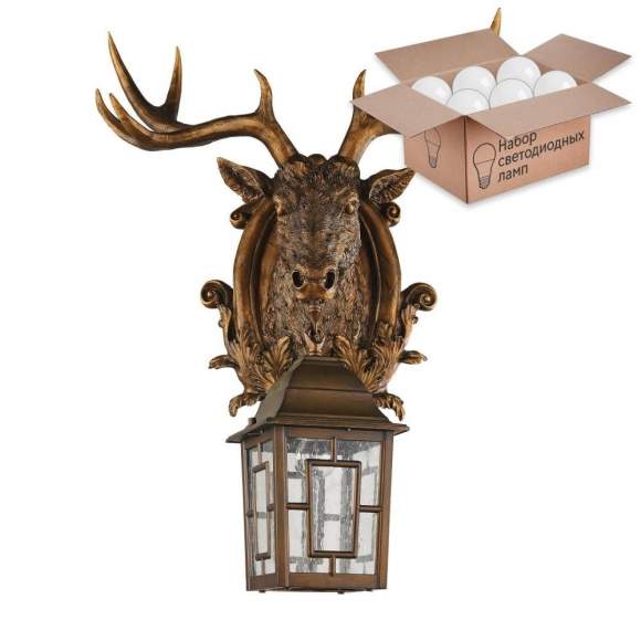 Уличный настенный светильник с лампочкой Favourite Hunt 2078-1W+Lamps А60 Уличный настенный светильник с лампочкой Favourite Hunt 2078-1W+Lamps А60