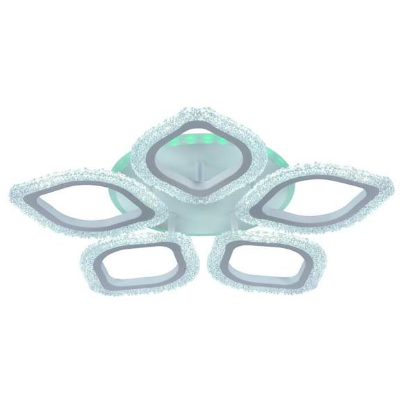 Люстра потолочная светодиодная с пультом ДУ Profit Light 8018/5 WHT 70W+7W RGB