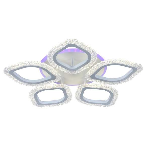 Люстра потолочная светодиодная с пультом ДУ Profit Light 8018/5 WHT 70W+7W RGB