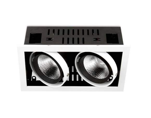 T812 BK/CH 2*12W 4200K Встраиваемый светодиодный светильник Ambrella light Cardano
