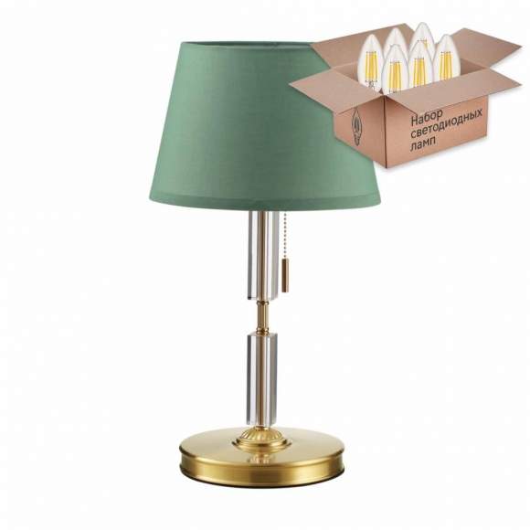 Настольная лампа с лампочкой Odeon Light London 4887/1T+Lamps Е27 Свеча