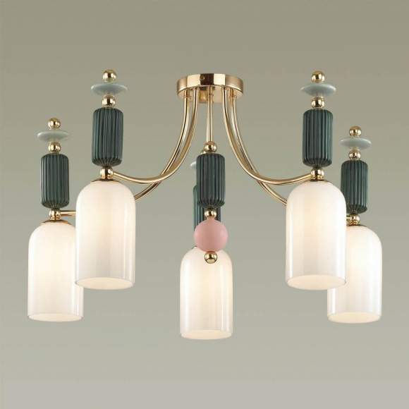 Потолочная люстра с лампочками deon Light Candy 4861/5C+Lamps E14 P45 Потолочная люстра с лампочками deon Light Candy 4861/5C+Lamps E14 P45