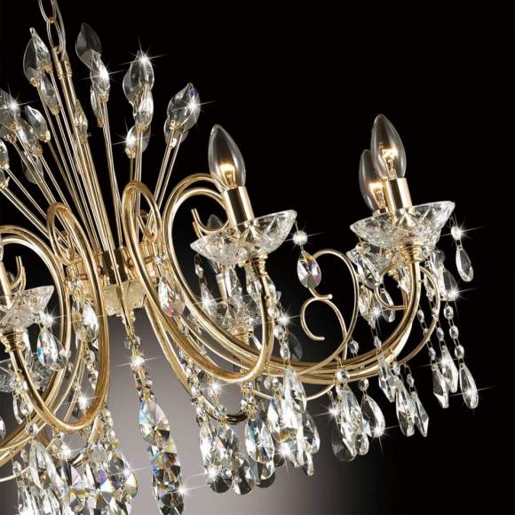 Подвесная люстра с лампочками Odeon Light Versia 4977/8+Lamps E14 Свеча Подвесная люстра с лампочками Odeon Light Versia 4977/8+Lamps E14 Свеча