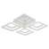 Светодиодная диммируемая люстра с ПДУ Profit Light 8087/4+4 WHT C 224W+11W RGB